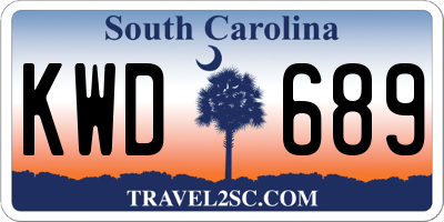 SC license plate KWD689
