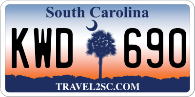 SC license plate KWD690