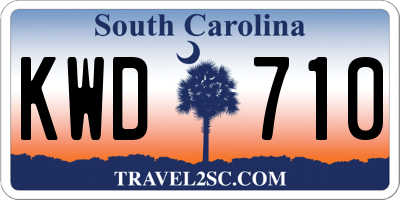 SC license plate KWD710