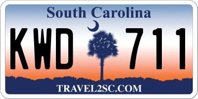 SC license plate KWD711