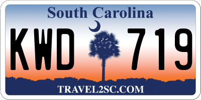 SC license plate KWD719