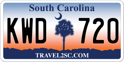 SC license plate KWD720