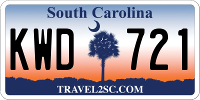 SC license plate KWD721