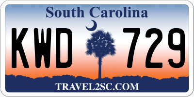 SC license plate KWD729