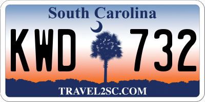 SC license plate KWD732