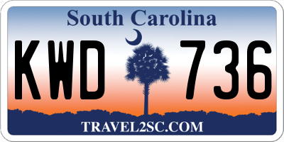 SC license plate KWD736