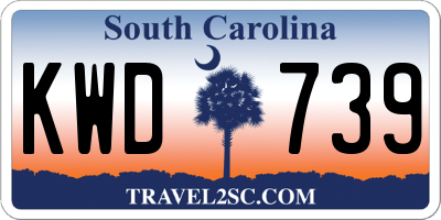 SC license plate KWD739