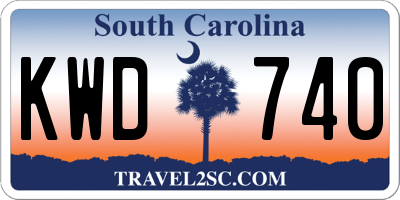 SC license plate KWD740