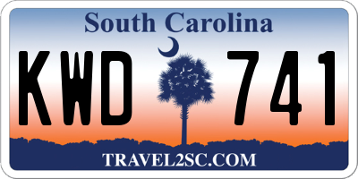 SC license plate KWD741