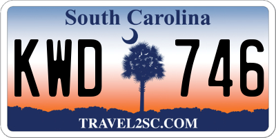 SC license plate KWD746