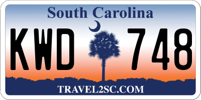 SC license plate KWD748