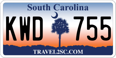 SC license plate KWD755