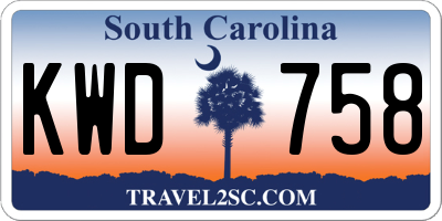 SC license plate KWD758