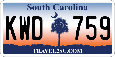 SC license plate KWD759