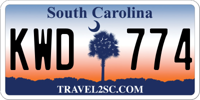 SC license plate KWD774