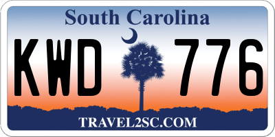 SC license plate KWD776