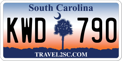 SC license plate KWD790