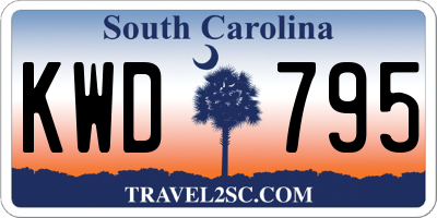 SC license plate KWD795