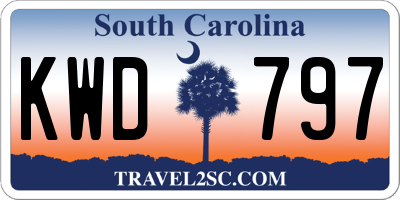 SC license plate KWD797