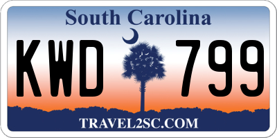 SC license plate KWD799