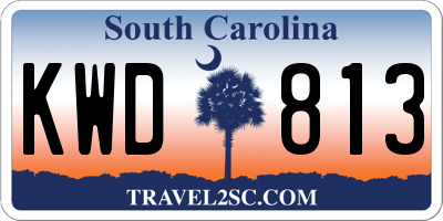 SC license plate KWD813