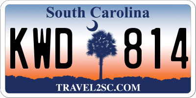 SC license plate KWD814