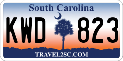 SC license plate KWD823