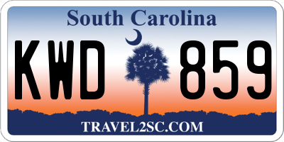 SC license plate KWD859