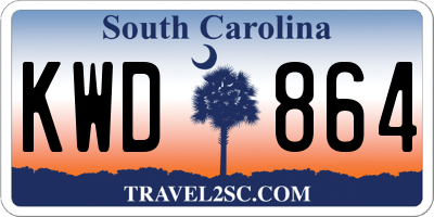 SC license plate KWD864