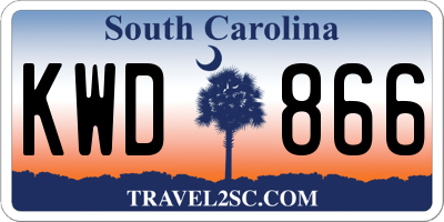 SC license plate KWD866