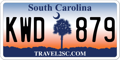 SC license plate KWD879