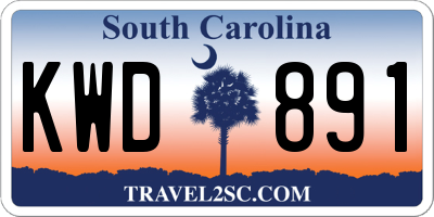 SC license plate KWD891