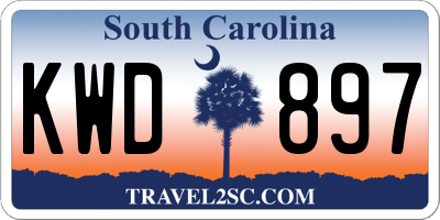 SC license plate KWD897