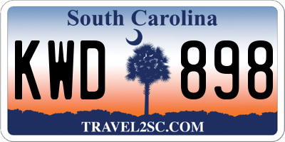 SC license plate KWD898