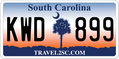 SC license plate KWD899