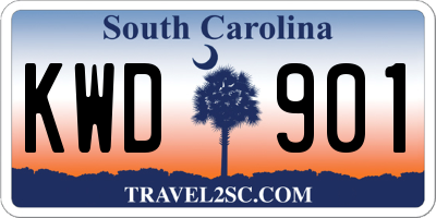 SC license plate KWD901