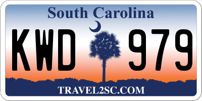 SC license plate KWD979