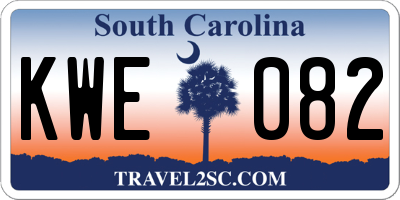SC license plate KWE082