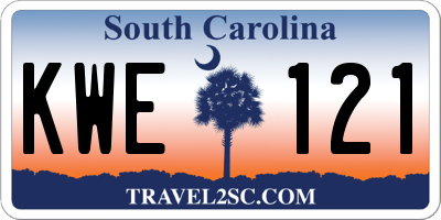 SC license plate KWE121