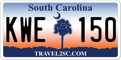 SC license plate KWE150