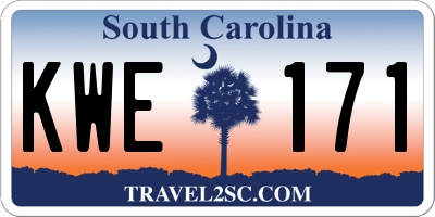 SC license plate KWE171