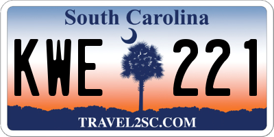 SC license plate KWE221
