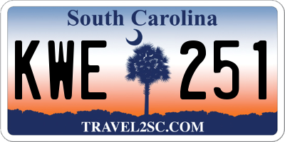 SC license plate KWE251