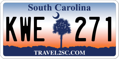 SC license plate KWE271
