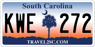 SC license plate KWE272
