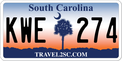 SC license plate KWE274