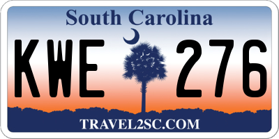 SC license plate KWE276