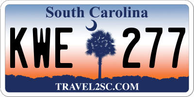 SC license plate KWE277