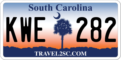 SC license plate KWE282