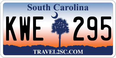 SC license plate KWE295